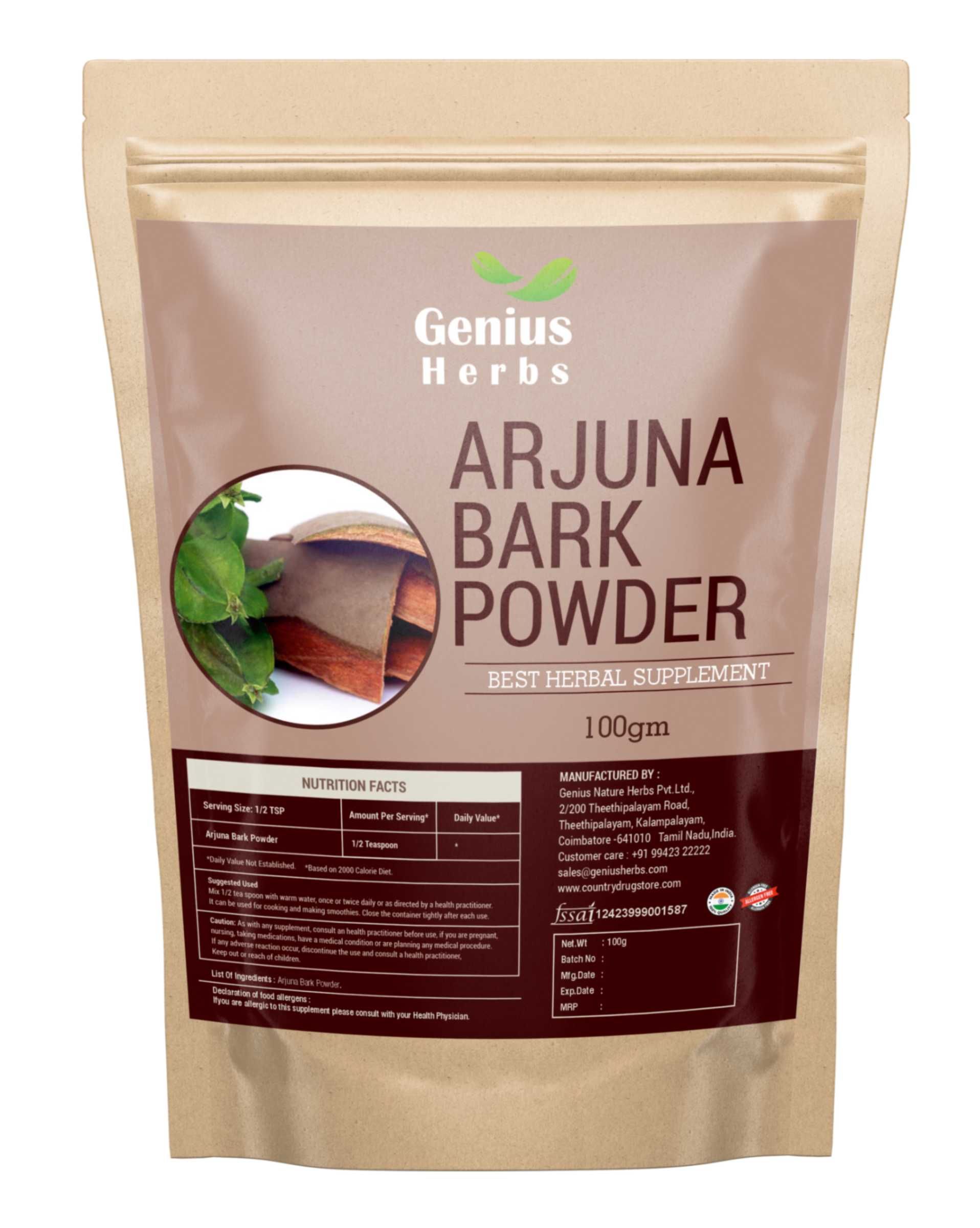 Arjuna Bark Powder Wholesale Manufacturer & Supplier in India
